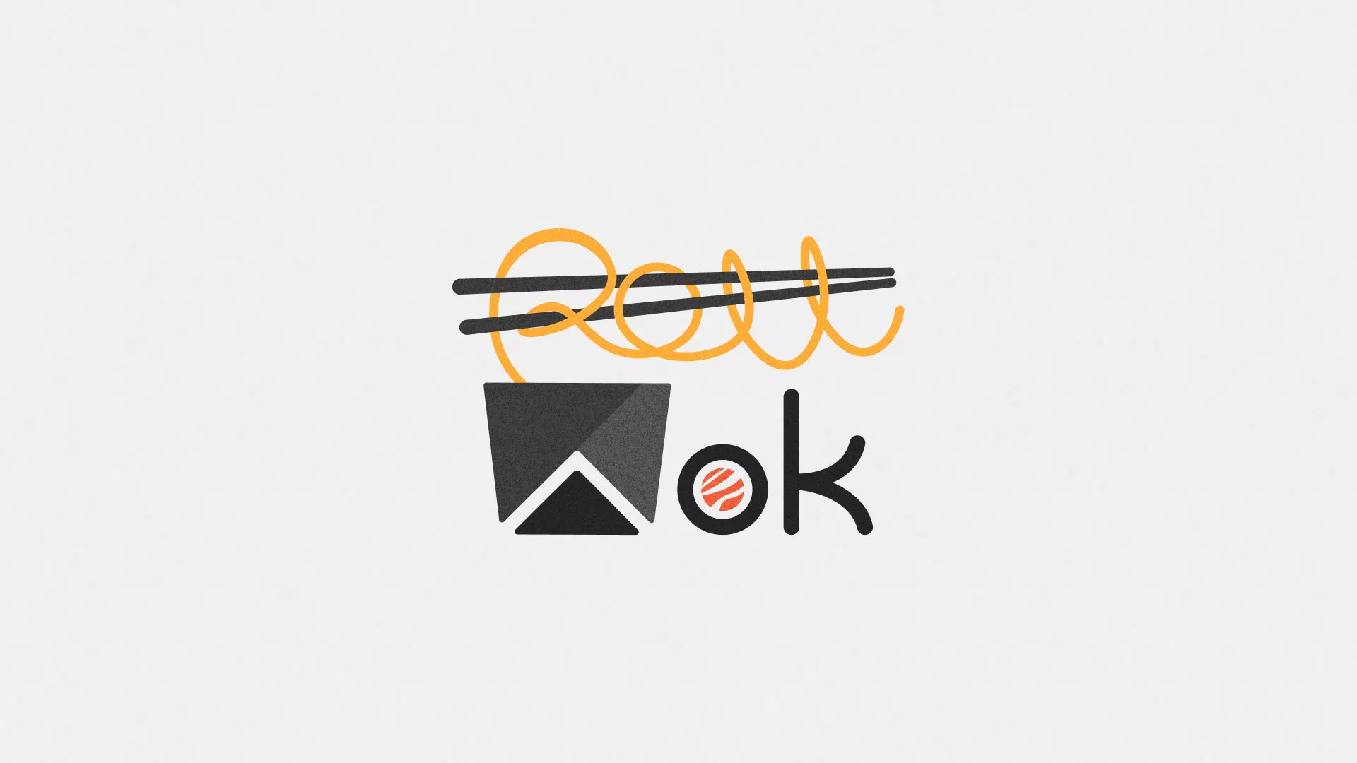Разработка логотипа суши-бара «Roll Wok Club» в Билибино